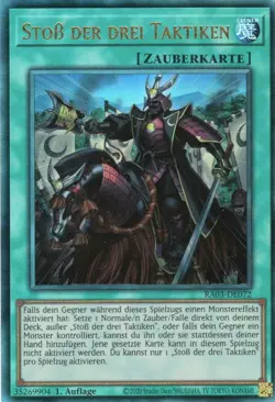 yugioh 1x STOss DER DREI TAKTIKEN RA03-DE072 1AUFLAGE Ultimate Rare DEUTSCH - Image 1