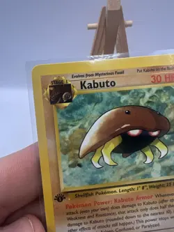 Kabuto 50/62 1st Edition Fossil Common Pokemon Card WOTC - LP - Image 4