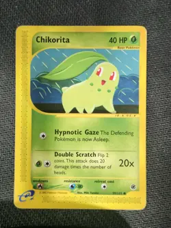 CHIKORITA - 99/165 - EXPEDITION - COMMON - POKEMON CARD - Image 1
