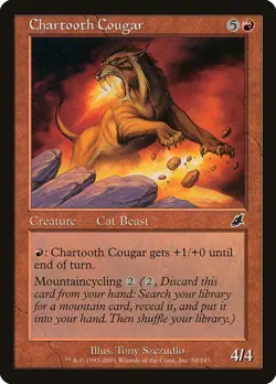 CHARTOOTH COUGAR - Scourge - MTG Magic the Gathering Card - Common - Image 1