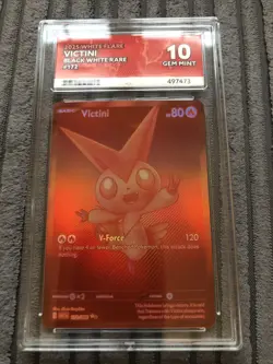 Pokemon TCG White Flare English Red Victini Card 172/086 Ace Grading GEM MINT 10 - Image 2