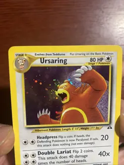 Pokemon Ursaring Holo Vintage Neo Discovery Card - 15/75 SWIRL c585 - Image 2