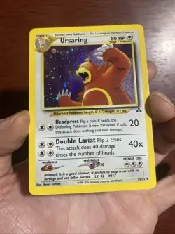 Pokemon Ursaring Holo Vintage Neo Discovery Card - 15/75 SWIRL c585 - Image 5