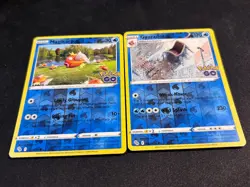 Pokemon Go TCG Magikarp Reverse Card 021/078 & Gyarados 022/078 Reverse - Image 1