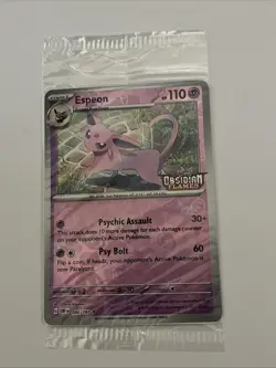 Pokemon TCG Espeon Best Buy 086/197 Obsidian Flames SEALED PROMO Pokemon Card - Image 1