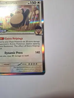 Hop's Snorlax - 184 (CGC10) - SV: Scarlet & Violet Promo Card - Pokemon TCG - Image 4