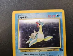 Pokemon TCG Lapras Fossil Holo Unlimited Rare Card 10/62 LP - Image 4