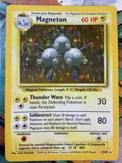POKEMON BASE MAGNETON HOLO FOIL CARD #9 HOLOGRAM C STORE MORE RARE #1 BASE - Image 3