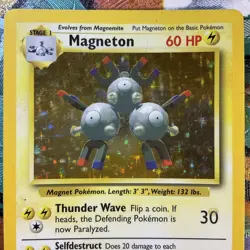 POKEMON BASE MAGNETON HOLO FOIL CARD #9 HOLOGRAM C STORE MORE RARE #1 BASE - Image 4