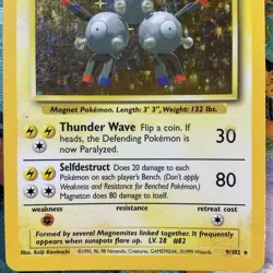 POKEMON BASE MAGNETON HOLO FOIL CARD #9 HOLOGRAM C STORE MORE RARE #1 BASE - Image 5