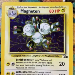 POKEMON FOSSIL EDITION MAGNETON CARD #11 HOLO FOIL HOLOGRAM C STORE MORE RARE #2 - Image 4