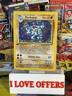 POKEMON 1st EDITION MACHAMP HOLO FOIL HOLOGRAM CARD #8 ORIGINAL PACKAGING #3 - Image 2