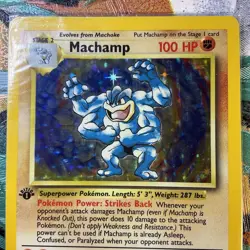 POKEMON 1st EDITION MACHAMP HOLO FOIL HOLOGRAM CARD #8 ORIGINAL PACKAGING #3 - Image 4