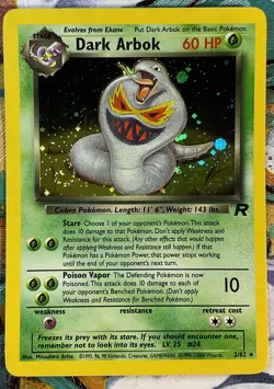 POKEMON TEAM ROCKET DARK ARBOK 2/82 HOLO FOIL HOLOGRAM RARE CARD SEE PICTURES - Image 3