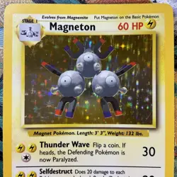 POKEMON BASE MAGNETON HOLO FOIL CARD #9 HOLOGRAM BASE C STORE MORE RARE #2 - Image 4