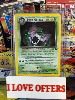 POKEMON TEAM ROCKET DARK GOLBAT CARD #7 HOLO FOIL HOLOGRAM RARE C STORE MORE #1 - Image 1