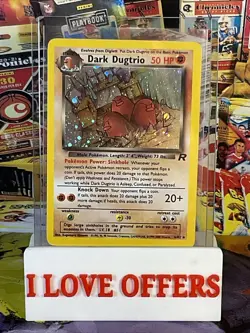 POKEMON TEAM ROCKET DARK DUGTRIO CARD #6 HOLO FOIL HOLOGRAM RARE READ ORIGINAL - Image 1