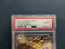 Pokemon Card PSA 10 Skuntank V 181/195 Silver Tempest Alt Art Full Art Holo 2022 - Image 2