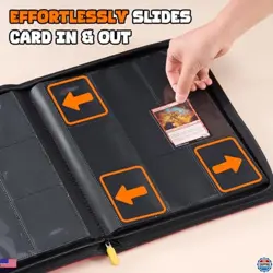 ProCase 2-Pack Trading Card Binder - Holds 360 Cards, 9 Pockets, Zipper Album - Image 5