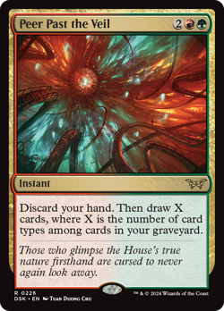 Peer Past the Veil (REGULAR) x1 - MTG Duskmourn: House of Horror DSK #226 - Image 1