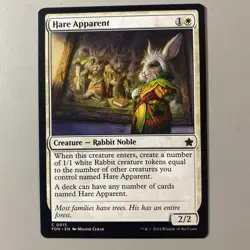MTG Hare Apparent Normal NM Foundations Magic 15 - Image 1