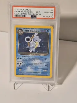 2002 Pokemon Legendary Collection Dark Blastoise #4/110 Holo PSA 8 - Image 1