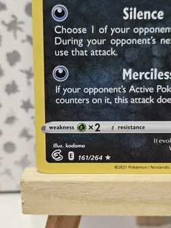 Galarian Obstagoon 161/264 Fusion Strike Holo Error Square Cut Corner Pokemon - Image 5
