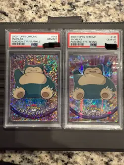 2000 Pokemon Topps Chrome Snorlax TEKNO PSA 10 GEM MINT POP 10 | SNORLAX GRAIL - Image 1