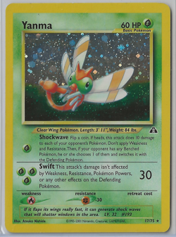 POKEMON NEO DISCOVERY YAMNA HOLO 17/75 MODERATELY PLAYED - Image 1