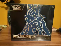 Pokemon TCG Mega Evolution SEALED Pokemon Center ETB Lucario - Image 1