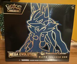 Pokemon TCG Mega Evolution SEALED Pokemon Center ETB Lucario - Image 2