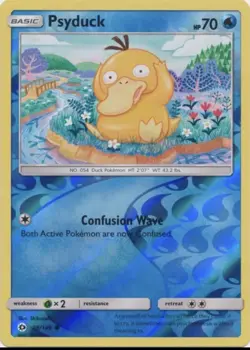 Pokemon - Psyduck - 28/149 - Common - Reverse Holo - Sun & Moon Base Set - NM - Image 1