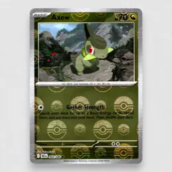 Axew (Poke Ball Pattern) 068/086 SV: Black Bolt Holo Common Pokemon TCG NM - Image 1