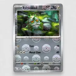 Ferroseed (Poke Ball Pattern) 068/086 SV: White Flare Holo Common Pokemon TCG NM - Image 1