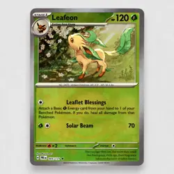 Leafeon (Poke Ball Pattern) 005/131 SV: Prismatic Evolutions Holo Rare Pokemon - Image 1