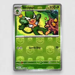 Simisage (Master Ball Pattern) 005/086 SV: Black Bolt Holo Uncommon Pokemon TCG - Image 1