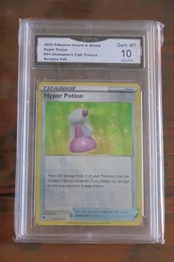 POKEMON 2020 SWORD & SHIELD CHAMPION'S PATH HYPER POTION 054/073 REV GMA 10 MINT - Image 1