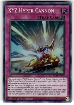 Yugioh! XYZ Hyper Cannon - KICO-EN010 - Super Rare - 1st Edition Near Mint, Engl - Image 1