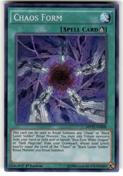 Yugioh! Chaos Form - MVP1-ENS08 - Secret Rare - 1st Edition Near Mint - Image 1