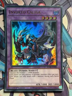Invoked Caliga BLAR-EN080 1st Edition ULTRA Rare YuGiOh Card - Image 1