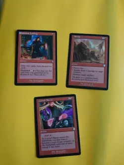 Faithless Looting, Abrade,Cursed Mirror MTG x3 red Card. - Image 1