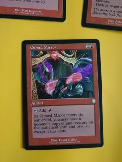 Faithless Looting, Abrade,Cursed Mirror MTG x3 red Card. - Image 2