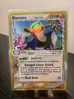 Pokemon TCG Blastoise EX Crystal Guardians Holo Rare Card 2/100 Delta Species - Image 1