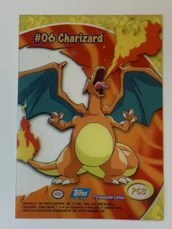 2000 Topps Pokemon TV Animation Series 2 #PC3 Charizard #06 Clear Card - Image 4