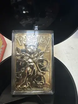 Pokemon MEWTWO 23K Gold Plated Trading Card 1999 Burger King Promo COA - Image 4