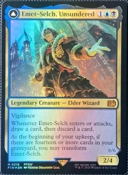 FOIL HOLO 0218 Emet-Selch, Unsundered FFXIV FIN Final Fantasy MTG Card - Image 1