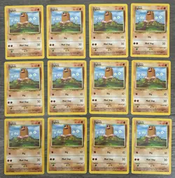 Pokemon Card Diglett 47/102 Base Set Error Fighting Symbol Misprint X30 - Image 2