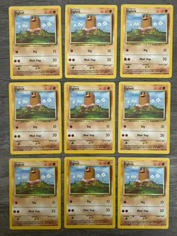 Pokemon Card Diglett 47/102 Base Set Error Fighting Symbol Misprint X30 - Image 4