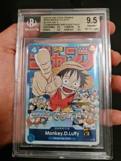 One Piece Monkey D. Luffy Promo Card P-033 Championship 2023 BGS Gem Mint - Image 1