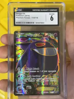CGC 6 Gengar EX 2014 Phantom Forces 114/119 Ultra Rare Holo Pokemon Card - Image 1